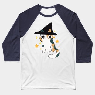 Cute Calico wizard cat Baseball T-Shirt